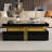 Glossy Square Storage Coffee Table With 4 Drawers-403731407-403731394