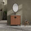 Meuble-lavabo sur pied 30 po, 2 portes, meuble-lavabo autoportant en bois d'ingénierie avec lavabo