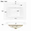 Meuble-lavabo moderne de 24 po avec lavabo en céramique, porte à fermeture douce, tablette de porte à double couche et 3 tiroirs-130604189