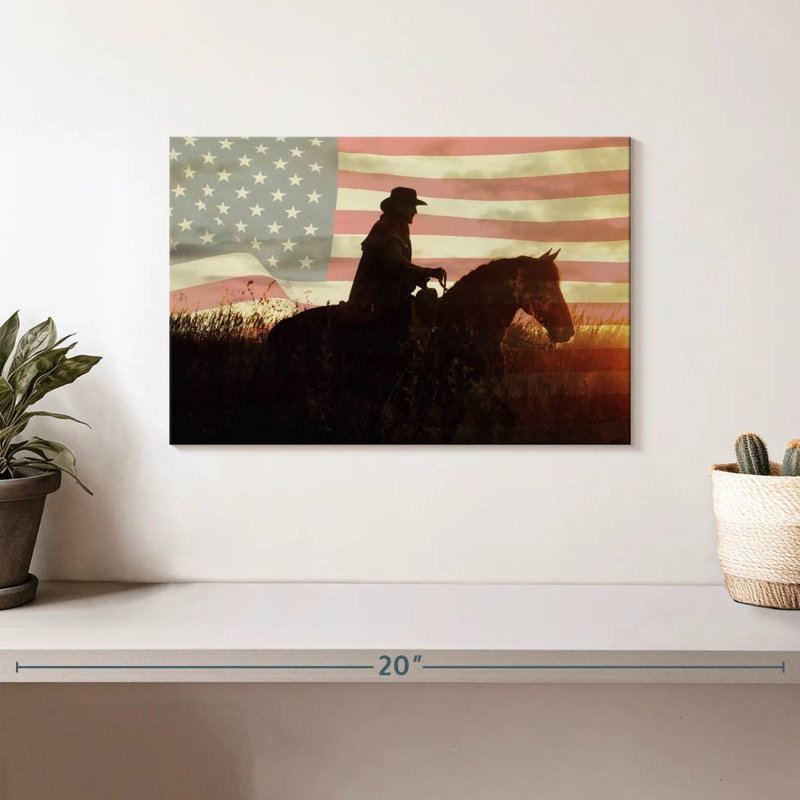 Drapeau des États-Unis Lelar Cowboy, H 8 po x l 12 po