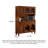 American Retro Solid Wood Multi-Functional Large Capacity Pantry Cabinet