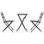Bistro Set Folding 3 Pcs Steel-1154097781