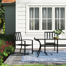 Alyah Powder Coated Steel Outdoor Stacking Dining Armchair