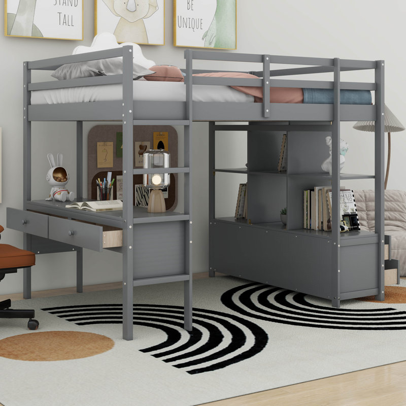 Lit pour enfants Anaiya, gris