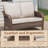 49.6 Inch PE Wicker Rattan Outdoor Patio Loveseat With Beige Deep Seat Cushions, Durable And Weather-Resistant For Year-Round Use-420136279