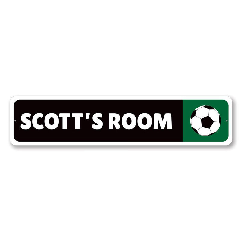 Plaque de soccer en aluminium, H 6 po x l 24 po x P 0,06 po