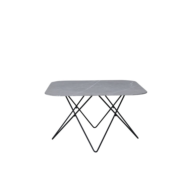 Lancaer 80cm Glass Top Console Table, Black, Grey