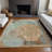 Machine Washable Indoor/Outdoor Claudian ACN1635 Teal Rug-104240253