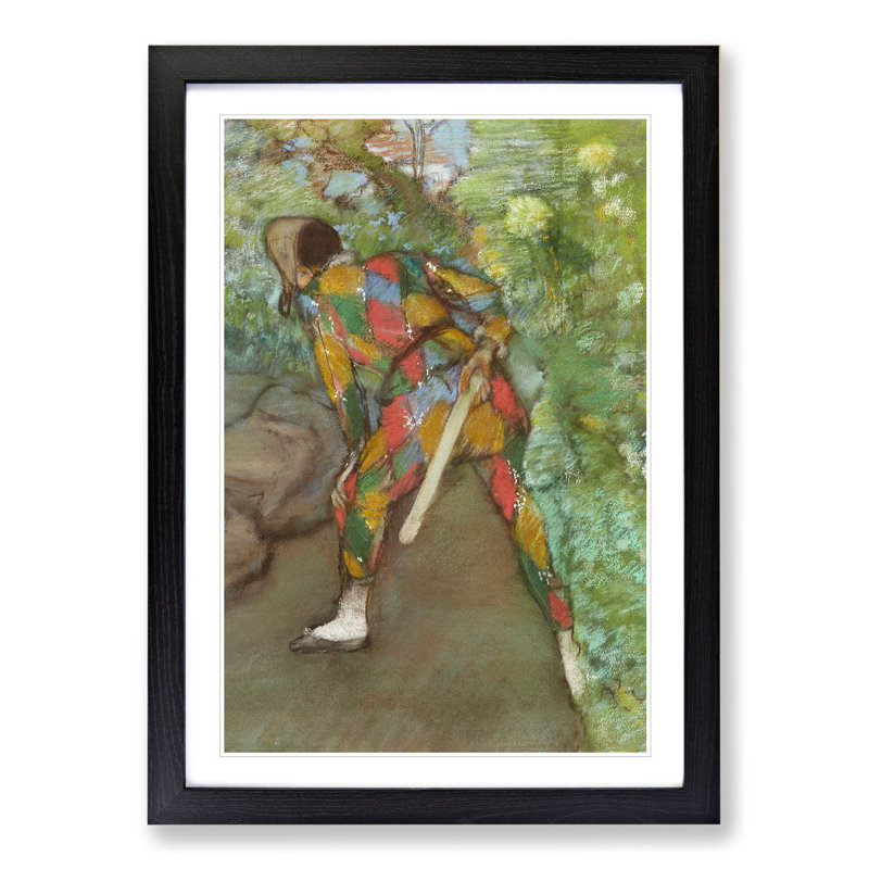Harlequin by Edgar Degas - Framed Print, Black Framed, 36cm H x 27cm W x 2cm D