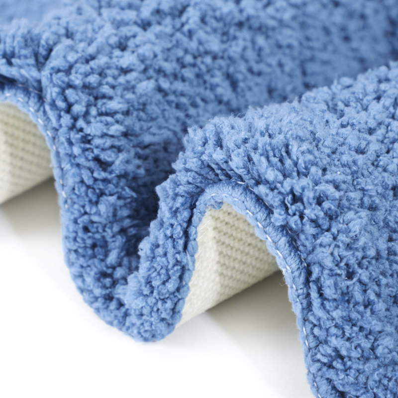 Alheid Rectangle Bath Mat, Blue