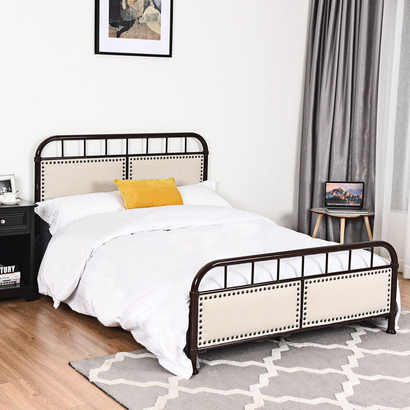 Mccaffrey Metal Bed, Chocolate, Full
