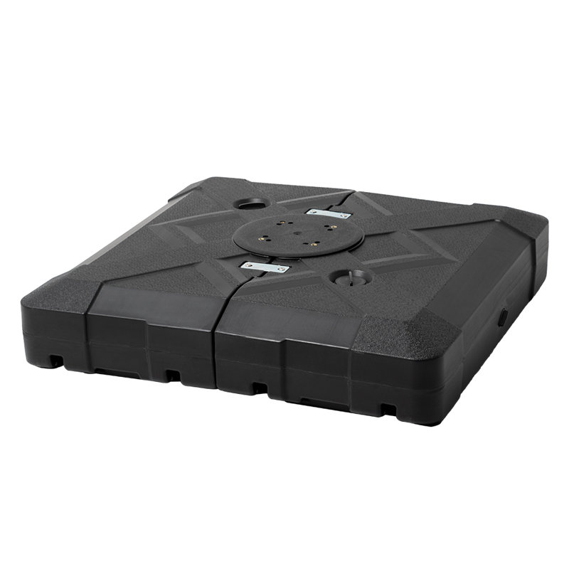Base de parasol autoportante en plastique avec roues Akiro 330LBS, Noir