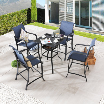 Fredkin 4 - Person Patio Dining Set with Square Table , Cushions Included