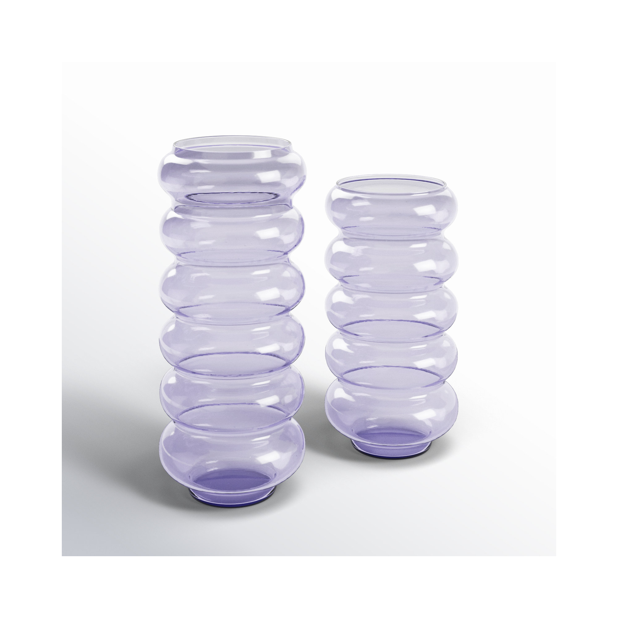 Glass Table Vase, Purple