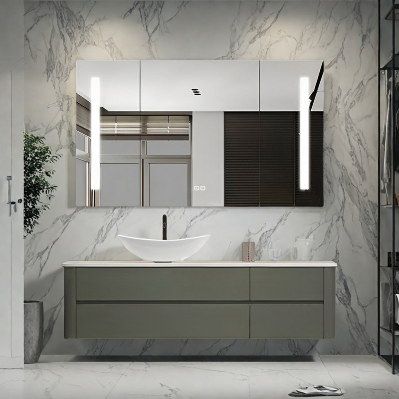 Simple modern rock plate bathroom cabinet