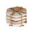 4-Piece Marble and Mango Wood Hexagon Coasters