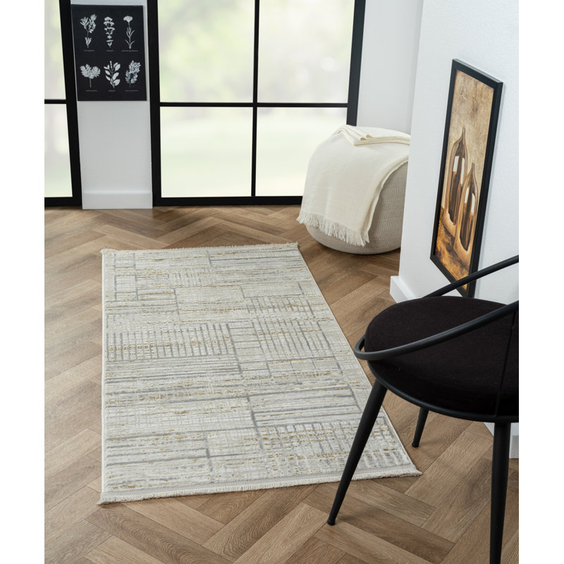 Valentina cream Rug, Rectangle 80 x 150cm