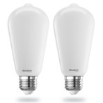 9 Watt LED ST18 Light Bulbs, Warm Dimming 3000K (Soft White)