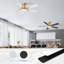 Ventilateur de plafond encastré doré à 42 pales pour l'intérieur 42 po avec lumières à DEL RVB et télécommande / à intensité variable, 6 vitesses-2047425714-2047425719