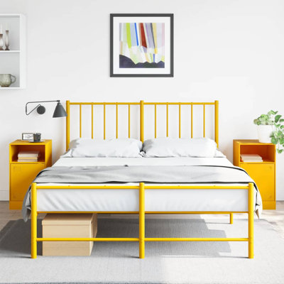 Lars 34.5cm W Steel Bedside Table
