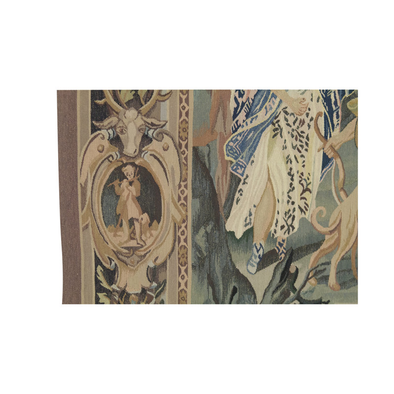 Hand-Knotted High-Quality Blue and Brown Area Rug