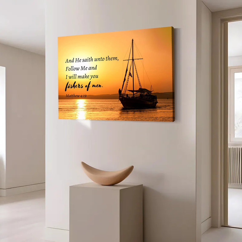 Suivez-moi et je vous ferai un cadeau de missionnaire pêcheur, 20x30inch