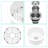 18 Inch Dual Mounted Single Bowl Ceramic Circular Kitchen Sink With Drain Assembly And Bottom Grid