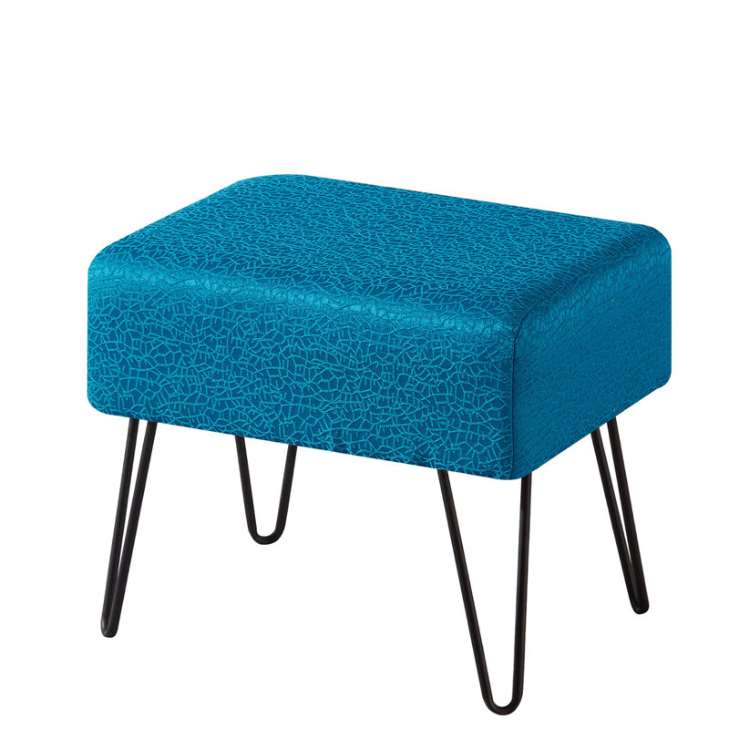 48.3cm Wide Rectangle Solid Colour Standard Ottoman, Ocean Depths