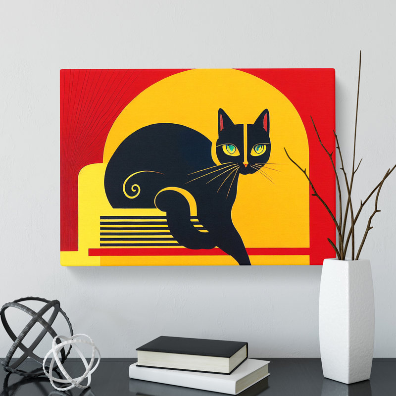 Cat Vol.2 Abstract - Wrapped Canvas, 40cm H x 60cm W x 3cm D
