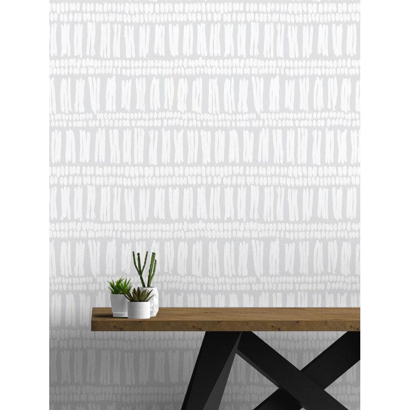 Orlo Abstract Wallpaper Roll by Susan Hable, Light Gray