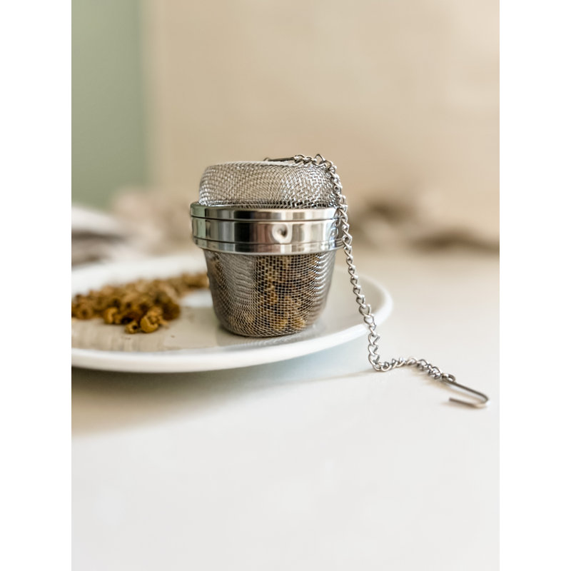 Frieling Stainless Steel Tea Strainer, 4" H x 3" W x 3" D