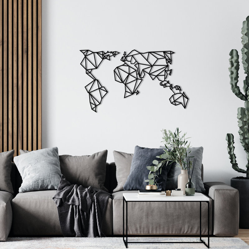 Décoration murale en bois, H 22,83 po x l 39,37 po x P 0,05 po