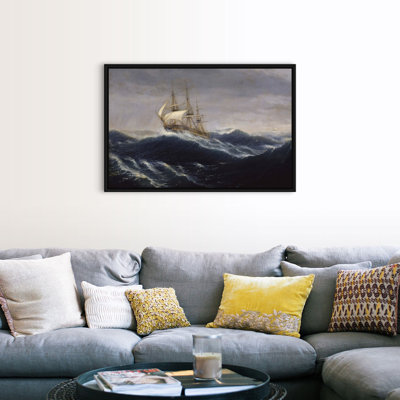 Reproduction d’art sur toile, "The Ship Ohio, 1829" par Thomas Birch