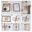 Modern 8-Light Black and Gold Geometric Sputnik Chandelier for Dining Room Kitchen Island with No bulbs Included