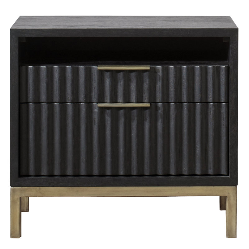 Lilo 66.04cm W Solid + Manufactured Wood Bedside Table