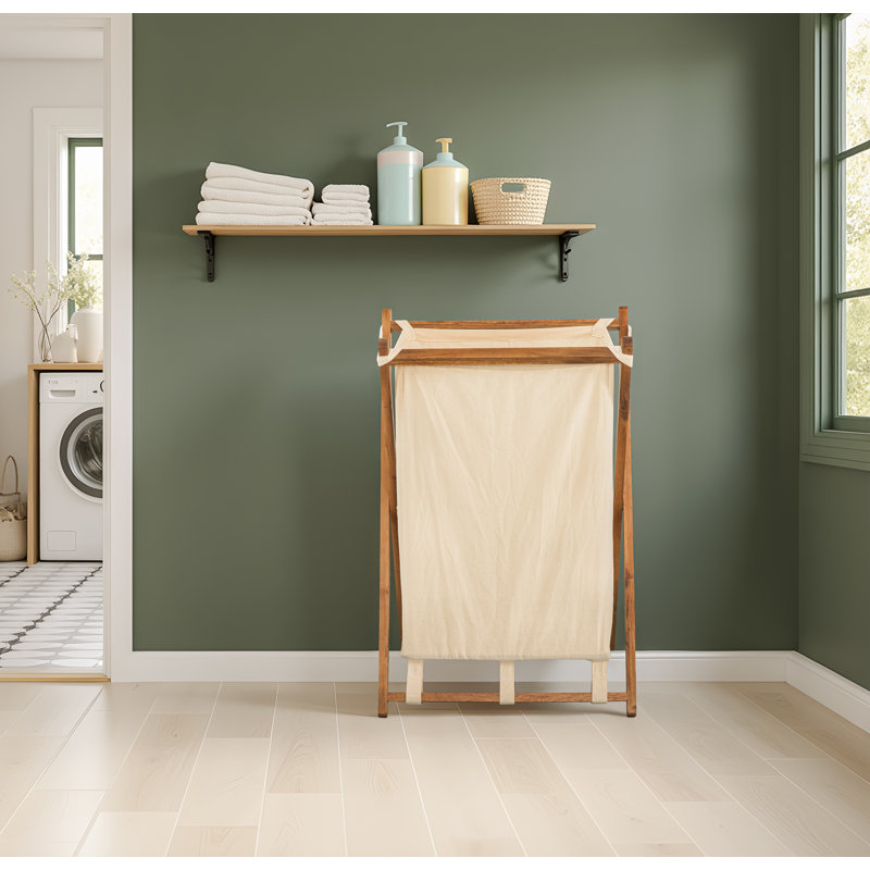 X-frame Folding Laundry Hamper, 30.7" H x 20.7" W x 15.4" D