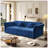 Queen Pull Out Sofa Bed, Convertible Sleeper Sofa With Handmade Fabric Flower Tufted Design, Multi-Functional Velvet Loveseat For Living Room And Bedroom-1160358411