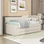 Upholstered Daybed with Trundle and 1 Drawer-1372267413-1372267411