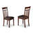 3 Piece Dining Set Contains a Round Dining Table with Dropleaf and 2 Faux Leather Kitchen Room Chairs, 42x42 Inch, Mahogany-408873891-408873889