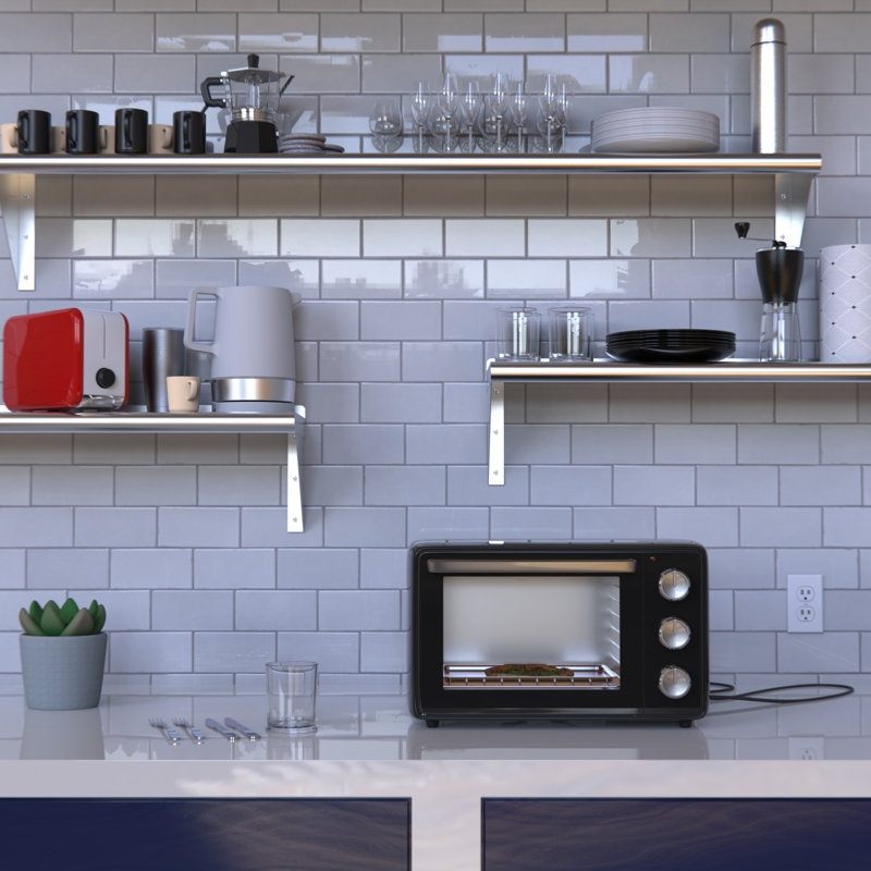 60" Stainless Steel Wall Shelf with Brackets