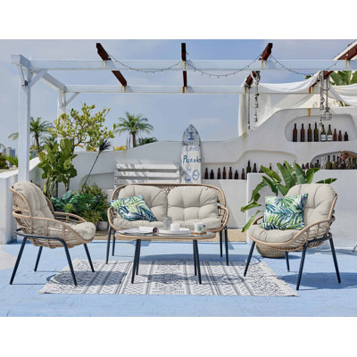Allmeria Metal Outdoor Lounge Chair