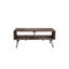 Table basse en bois récupéré avec rangement ouvert, pliable et de style rétro pour le salon.