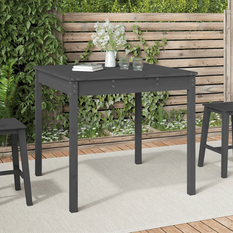 Lashelle Rectangular Outdoor Dinning Table, Grey