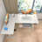 Becali 63'' L-Shaped Height Adjustable Standing Desk With A Drawer-2120531037