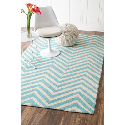 Tapis bleu de Reva Chevron