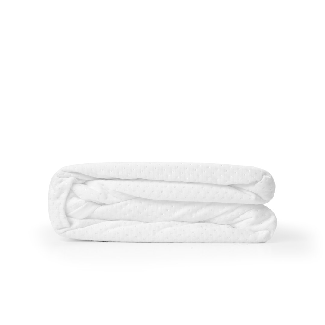 Megan Waterproof Fitted Mattress Protector White Noise 
