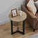 2-Tier Small Side End Table with Metal Frame