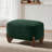  87" Upholstered Sherpa Boucle Sofa With Ottoman - Modern Couch Set with Solid Wood Legs-1374883078