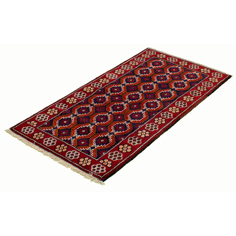 Tapis décoratif en laine noué à la main de conception unique 3 pi 3 po x 5 pi 11 po new age rizbaft