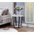 Contemporary Round End Table With Shelf,